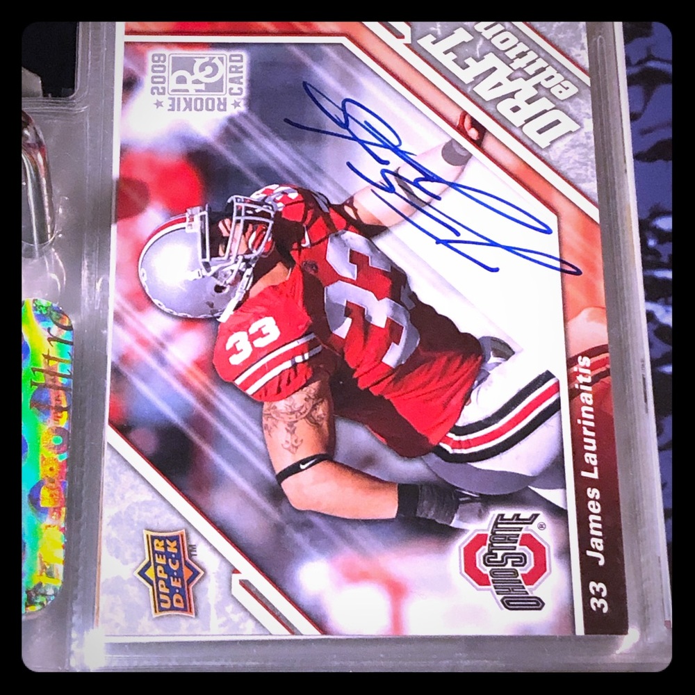 Lot of 5 Autographed/Insert NFL NHL MLB Cards